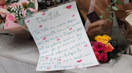Tributes laid outside Paris home of murdered 12-year-old Lola, found tied up in a suitcase