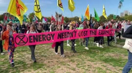 Extinction Rebellion hold Reclaim Our Future march through London in climate protest
