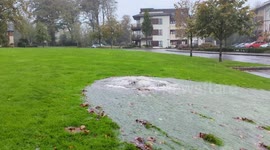 Flooding in Cork City, Ireland, following heavy downpours during Yellow Weather Warning on 16th October 2022