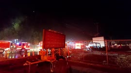 Brush fire in Los Angeles, US