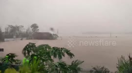 Typhoon Nesat submerges roads and homes in northern Philippines