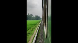 Old Fashioned Train Journey in South Asian Country Bangladesh