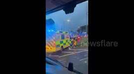 Ambulance stuck in traffic as Just Stop oil protesters scale QE2 Bridge