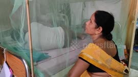 Hospital beds full of dengue patients in Uttar Pradesh, India
