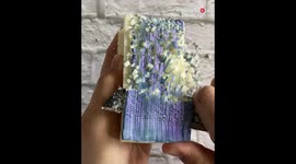 Relax to the tranquilizing sound of crystally soap bars getting sliced