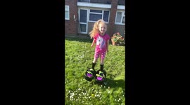 Jumping on moon shoes