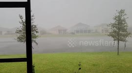 Severe thunderstorm strikes Southeast Florida with gusty winds