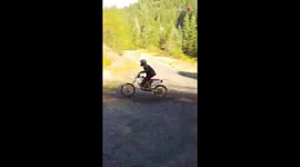 NASTY dirt bike fail teaches rider the meaning of an UPHILL battle