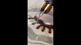 WORTH STARING AT: Cool ASMR of wood-burning art!