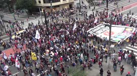 Students of Sao Paulo, Brazil protest against education cuts