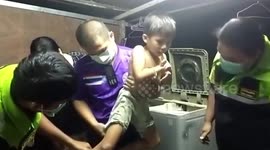Kid's hiding place was so good his parents thought he was missing and had to be rescued
