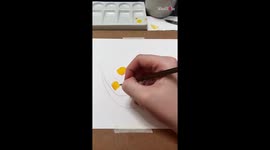 IMPRESSIVE 'time-lapse photography of watercolor painting process' of fruit bowl