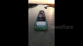 The Largest Battery-powered River Container Ship in China