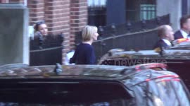 Liz Truss leaves Downing Street to meet ERG members