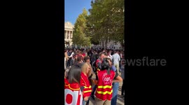 France: Thousands Take To Streets As Unions Go On Strike Nationwide