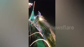 Missing fisherman, 42, found alive after drifting at sea for nine hours in Indonesia