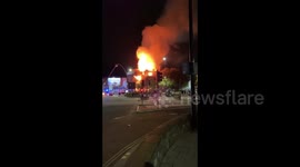 Large fire breaks out at former Grosvenor hotel in Bristol, England