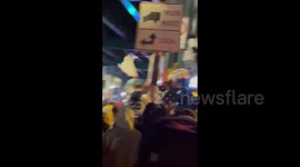 US: NY Fans Celebrate Outside Stadium As Yankees Advance To ALCS 3