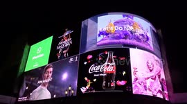 Piccadilly Lights ads of Dom Pérignon x Lady Gaga,  Alexander McQueen SS 2023 and Samsung NEO QLED 8K