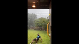 Epic fail - Amazon driver hilariously slips over in the rain