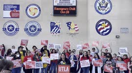 LAUSD, Los Angeles Unified School District Teachers Picketing for Better Wages and Classroom Conditions
