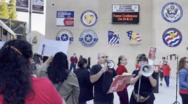 LAUSD, Los Angeles Unified School District Teachers, Parents and Students Picketing for Better Wages and Classroom Learning Conditions