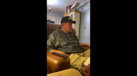 Military homecoming. Father and son