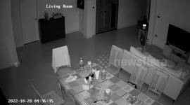 Bottles wobble on table during magnitude 4.1 earthquake in Thailand