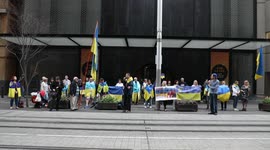 Ukrainians protest at Colgate Palmolive in Sydney, Australia
