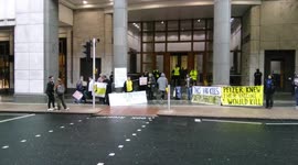 Piers Corbyn & protesters hold protest outside Government MHRA office