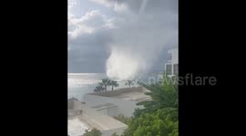 Cyprus: Waterspout Makes Landfall On Ayia Napa Beach 4