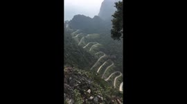 Man films himself driving through terrifying 14-story mountain pass in Vietnam