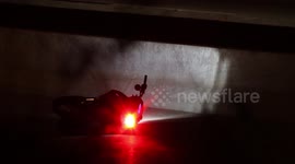 Person fatally injured in vehicle crash involving motorcycle on I-10 in Houston, TX, USA