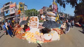 Diwali celebration City decoration hocker selling different kind of stuffs