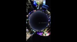 Night 360 view diwali light decoration home and sky