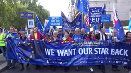 National Rejoin EU March 2022 starts in Piccadilly, London