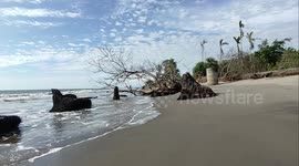 this is the condition of a village that was lost due to coastal abrasion 10 years ago