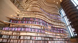 China shopping mall houses 20-meter-high wall of books