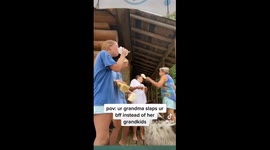 Grandma slaps best friend during tortilla challenge instead of her granddaughters