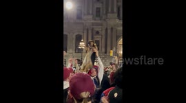 Fan lifts his dog in air like Lion King's Simba as Philadelphia Phillies head to World Series