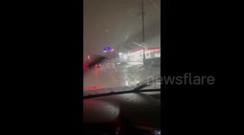 Severe thunderstorm hits Texas, US
