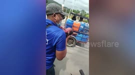 Newborn girl inside sack dumped in canal rescued in the Philippines