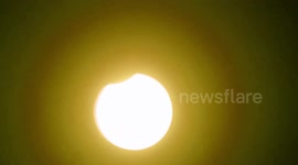 The last partial solar eclipse of 2022. the particle eclipse was seen over East London