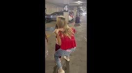 College-goer squeals in excitement on seeing her baby sister after a long time