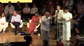 Lula speaks at the act in defense of democracy in Sao Paulo, Brazil