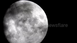 Beautiful Partial October Full Moon over Albuquerque New Mexico