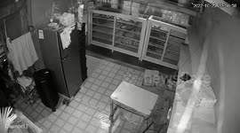 Cans and trays fall from shelves as Philippines earthquake hits home bakery