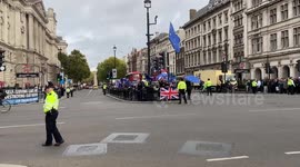 Protesters play 'The Muppet Show' theme song as Rishi Sunak arrives for PMQs