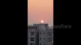 Solar eclipse in Vijayawada, Andhra Pradesh, India