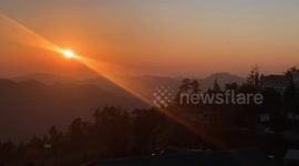 Time-lapse of solar eclipse in Shimla, India